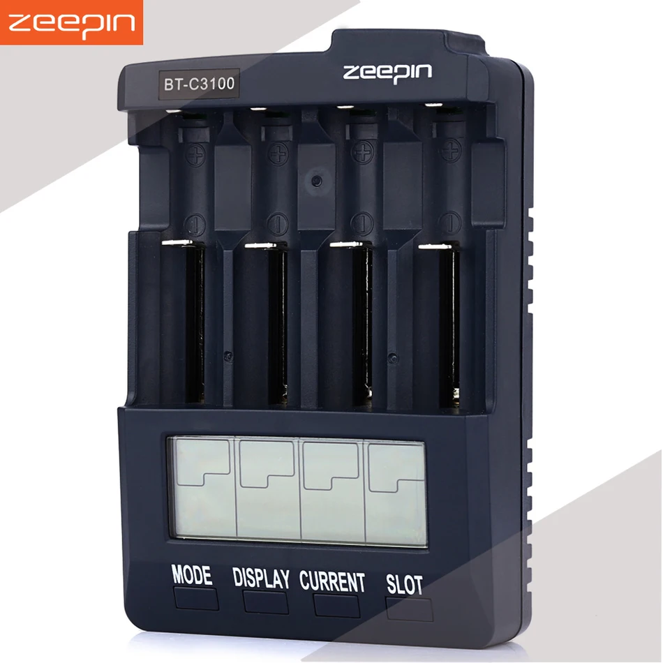 Zeepin Opus BT-C3100 V2.2 Smart 4 порта LCD универсальные зарядные устройства для аккумуляторов