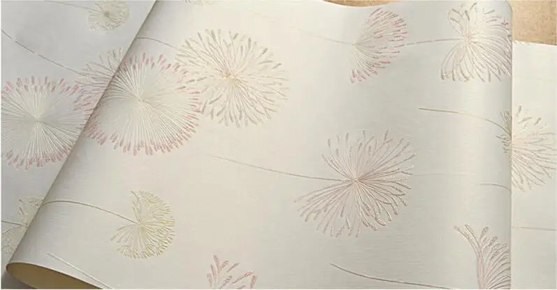 JA190 beige Beibehang papel де parede 3d нетканые чеканки Одуванчик гостиная спальня обои для детской комнаты ТВ установка стены - Цвет: JA190 beige