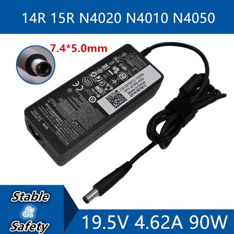 19.5v 4.62a 7.4*5.0mm Universal Laptop Adapter Charger For Dell