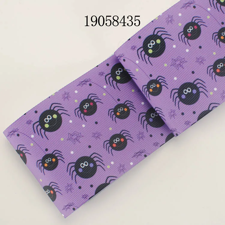 19058435 Новые продажи " 75 мм Хэллоуин Тыква ленты напечатанные grosgrain ленты 19058430 - Цвет: 19058435