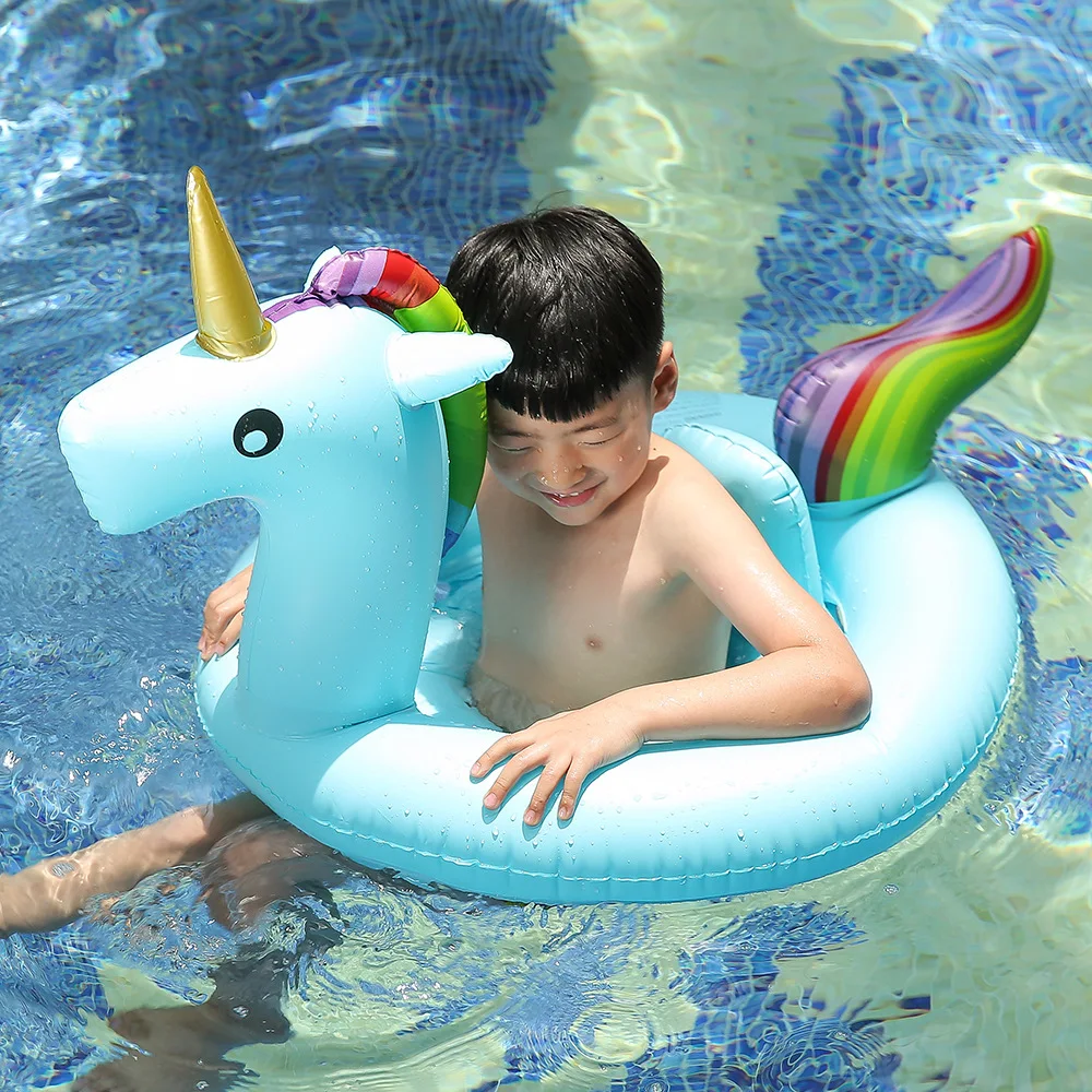 3 цвета Единорог Детские ездить на бассейн кольцо надувной бассейн поплавок для Для детей, на лето воды сиденье безопасности пляжный лежак шкафа Piscina