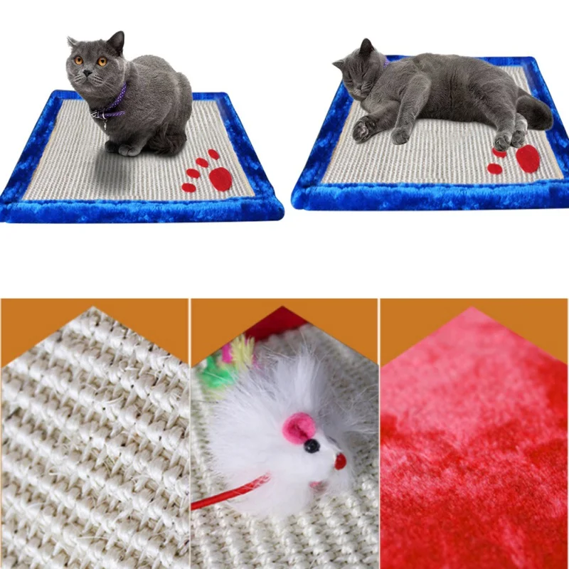 Игрушечная Кошка Когтеточка-коврик из камней доска для царапин домашнее животное двухстороннее сизаль нетоксичный милый кусающий