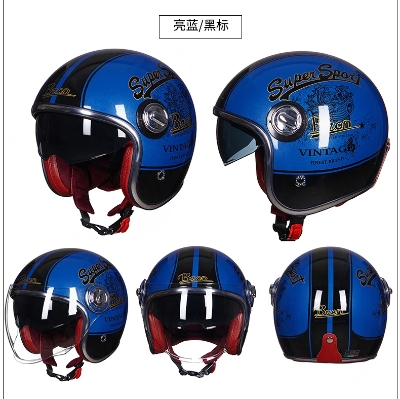 BEON B-108A moto rcycle шлем 3/4 открытые шлемы moto cross винтажный шлем casque Casco Capacete ретро-шлем