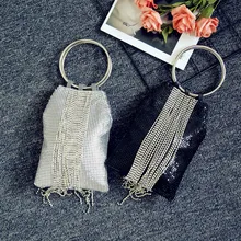 Diamond длинной кисточкой леди клатч Англия Стиль Сумки Классическая маленький кошелек день вечерние клатчи