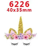 30 шт. плоское украшение из смолы лента Единорог смолы pr6278 - Цвет: 6226