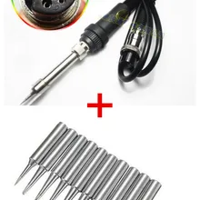 SZBFT 7 отверстий ESD паяльник Ручка 907 для 936 937 паяльная станция с 10 шт. 900M-T паяльник советы