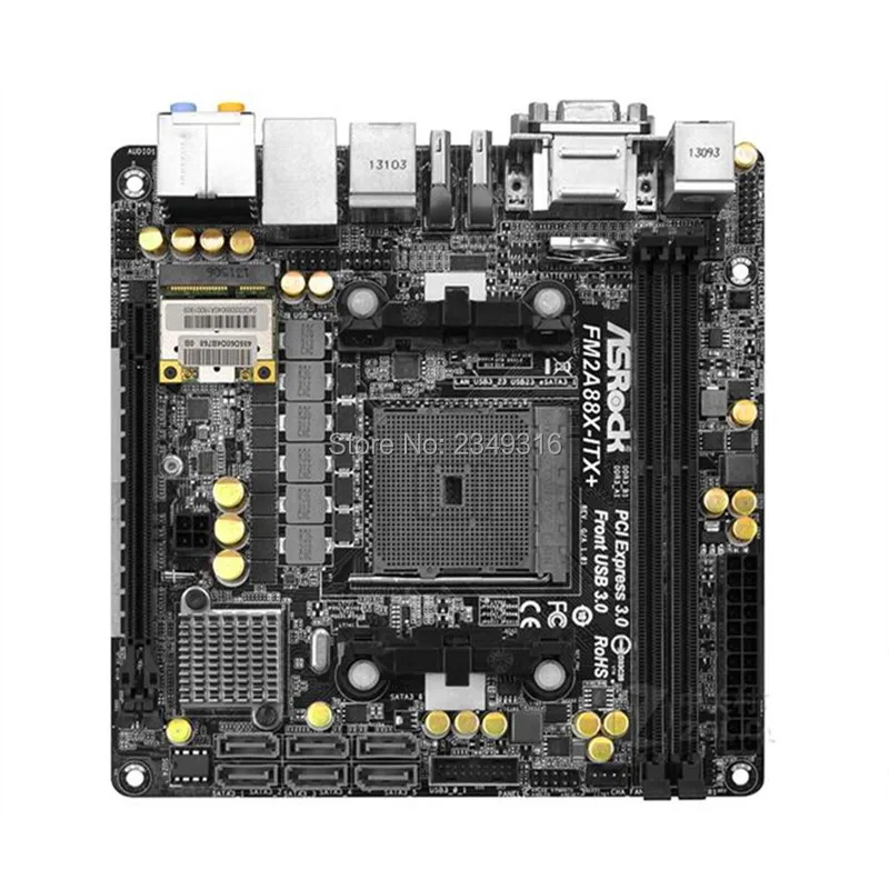 MINI-ITX ITX HTPC для ASRock FM2A88X-ITX+ оригинальная б/у настольная материнская плата A88X разъем FM2+/FM2 DDR3 SATA3 USB3.0