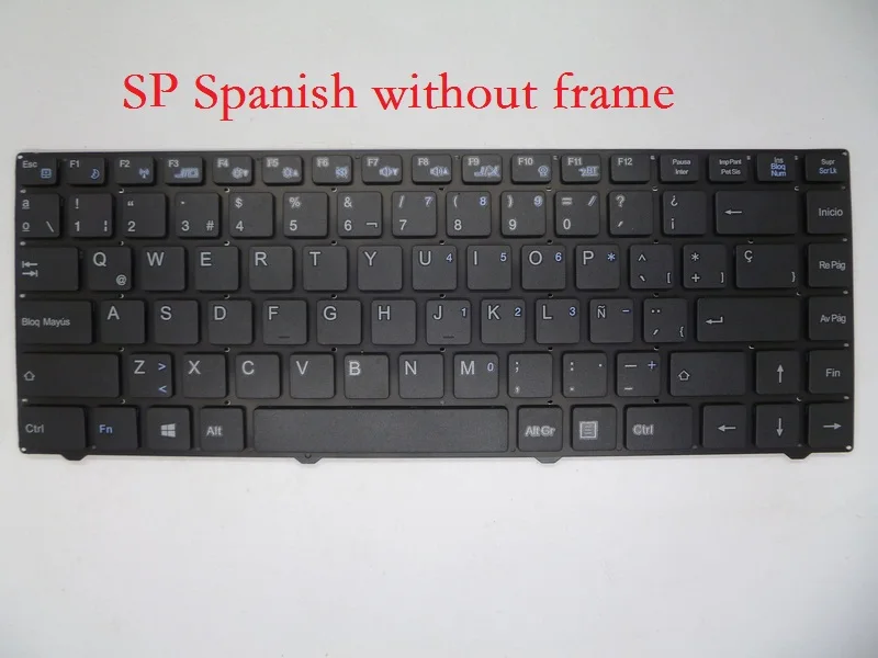 SP without frame Клавиатура для ноутбука HASEE UI45 UI43 UI41 UI47 U43 U45 RU Русский SP Испанский JP Япония КР корейский ла Латинская Америка - Цвет: SP without frame