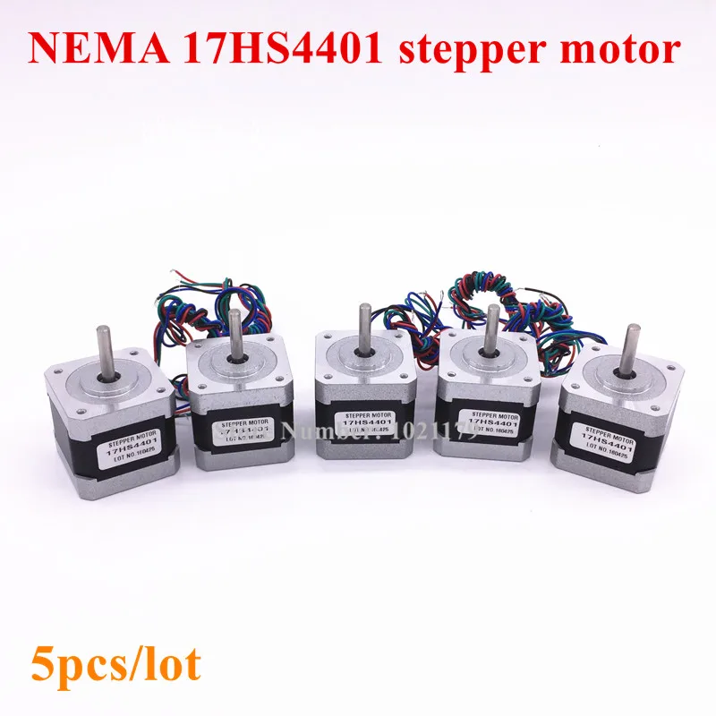 Nema do Motor de Passo Motor para Cnc Lote 4-chumbo Nema 17hs4401 1.7a 2 Fase 42 x y z Eixo 5 Pçs – 17