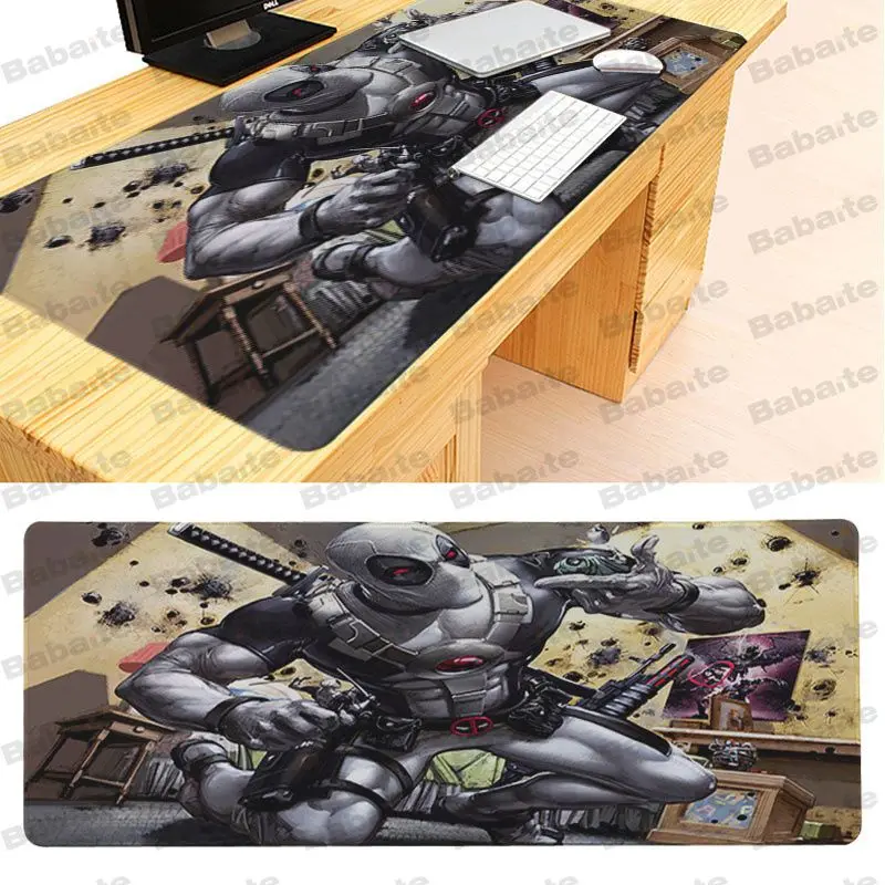 Lock Edge 30X60cm Babaite винтажный крутой Дэдпул красивый Аниме Коврик для мыши Размер для 30x60 см 40x90 см резиновые прямоугольные коврики для мыши - Цвет: Lock Edge 30X60cm