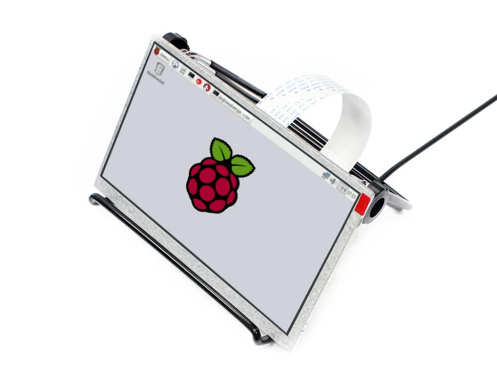 Waveshare 7 дюймов 1024x600 ips дисплей для Raspberry Pi dpi Интерфейс без сенсорного TFT ЖК-дисплея с RGB ЖК-шляпой и ЖК-подставкой