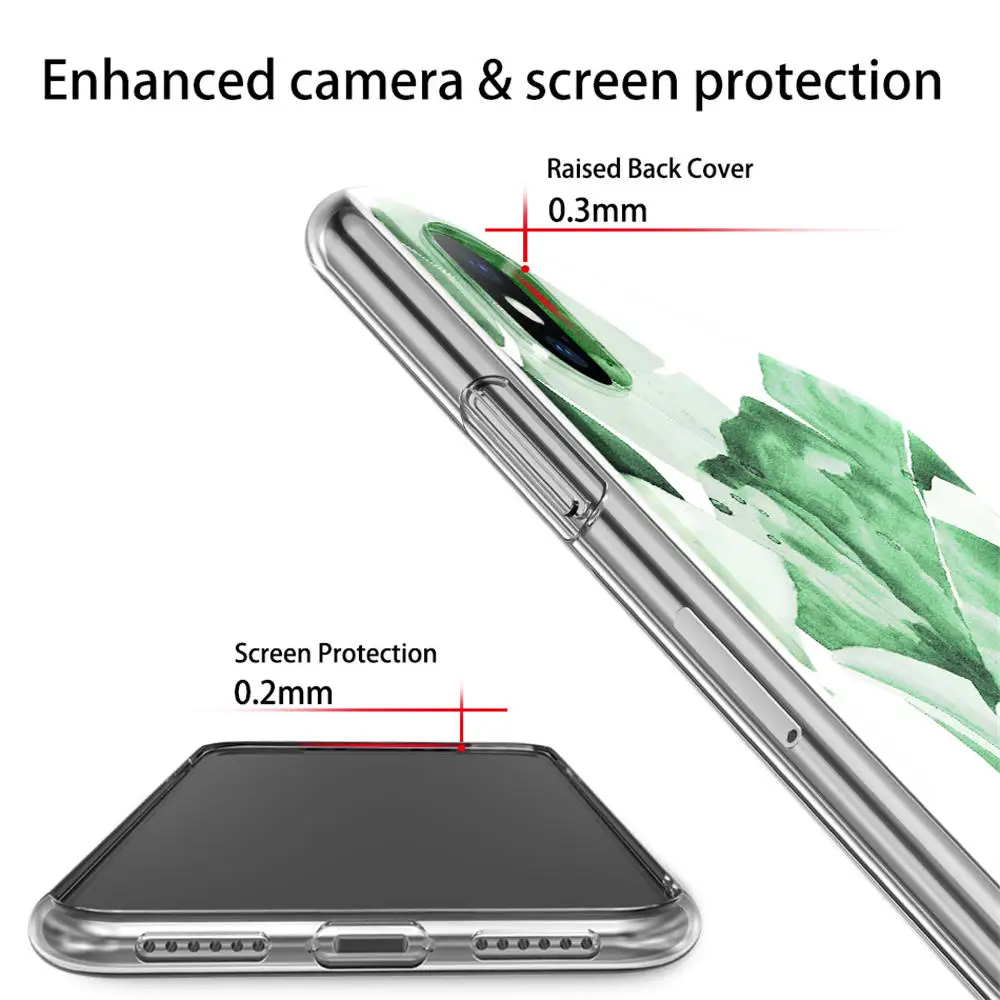Ottwn летний рисунок банановых листьев чехол для телефона для iPhone 11X7 8, 6, 6 S, Plus, XS XR XS Макс 5 5S SE Ретро листья чехол-накладка на заднюю панель из силикона и мягкого ТПУ с крышкой