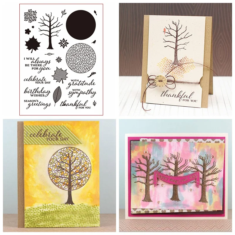 Four Season Tree Clear Stamps For Diy Scrapbooking Cards Making Kids