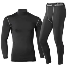 Long Johns hommes sous-vêtement thermique ensemble hiver Termica col Compression Thermo sous-vêtements hommes chanceux John Cueca hommes longs collants