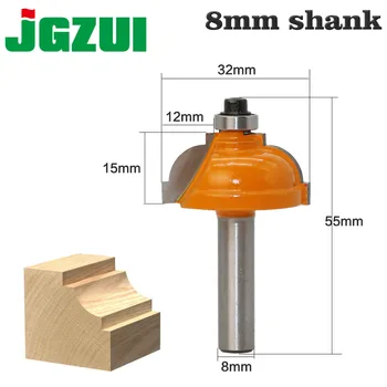 

1 PC8mm" Shank Round over and Beading Edging Router Bit Set C3 Carbide Tipped Tenon Cutter for Woodworking Tools