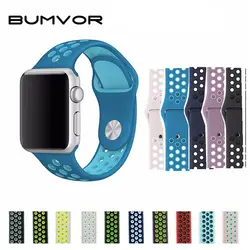 BUMVOR Лидер продаж спортивный силиконовый ремешок для Apple Watch 40/44/42/38 мм браслет наручные ремешок для iwatch ремешок Apple 4/3/2/1