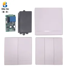 86 Wall Panel Wireless Remote Control AC 85V~220V 1CH Relay Receiver for Light Lamp Bulb door Switch Wall Switch Remote 86 Wall Panel Wireless Remote Control AC 85V~220V 1CH Relay Receiver for Light Lamp Bulb door Switch Wall Switch Remote