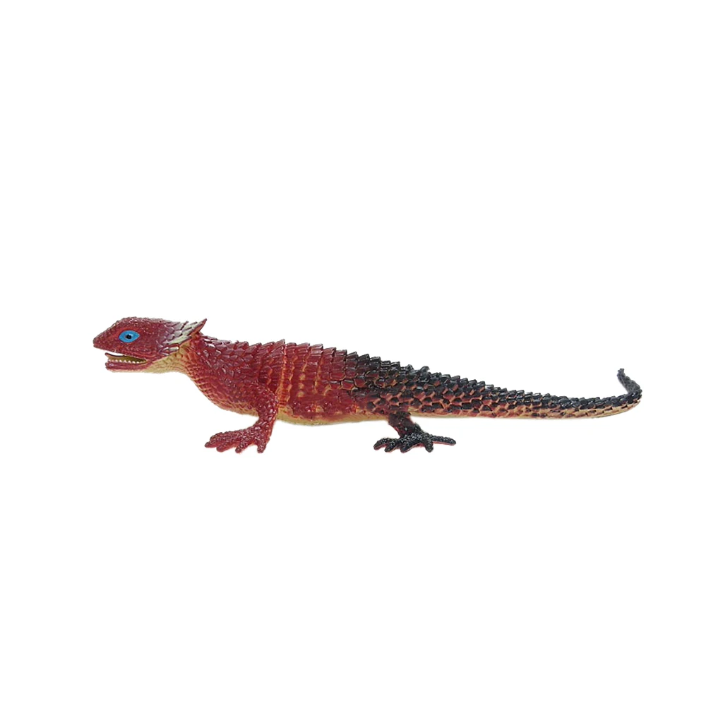Vivid Reptile Animal Rubber Lizard Model Figure Educational Toy - Wine Red