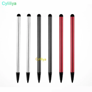 

100pcs 2 in 1 Resistive Capacitive Stylus Pen Touch Screen Metal For iPhone iPad Samsung Tablet Smart Phone GPS NDS Game Player