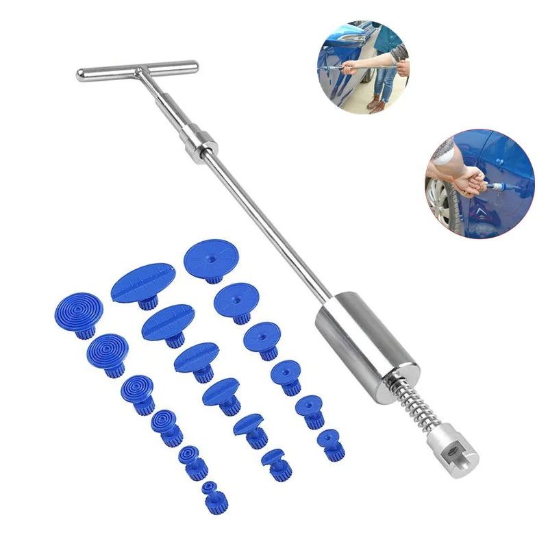 

PDR Tools Kit Dent Puller Slide Hammer Reverse Hammer PDR Glue Tabs Fungi Suction Cup For Dent Removal Paintless Dent Repair