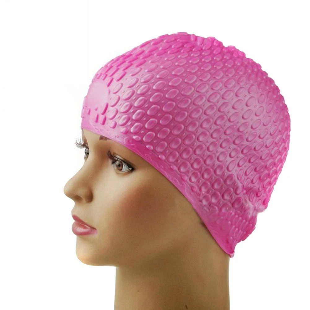 Hot Silicone Waterproof Swimming Cap Deep Pinkin Swimming Caps from