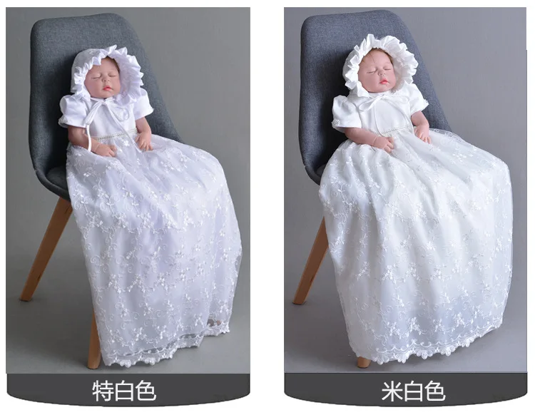 

Newborn Baby Christening Dress Girl Toddler Baptism Gown Clothing