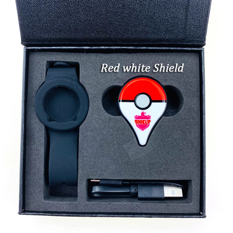 RedWhite Shield Перезаряжаемый карманный автоматический браслет для PokemonGo Plus браслет Bluetooth на запястье для IOS Android смартфон+ usb-кабель - Цвет: RedWhite Shield
