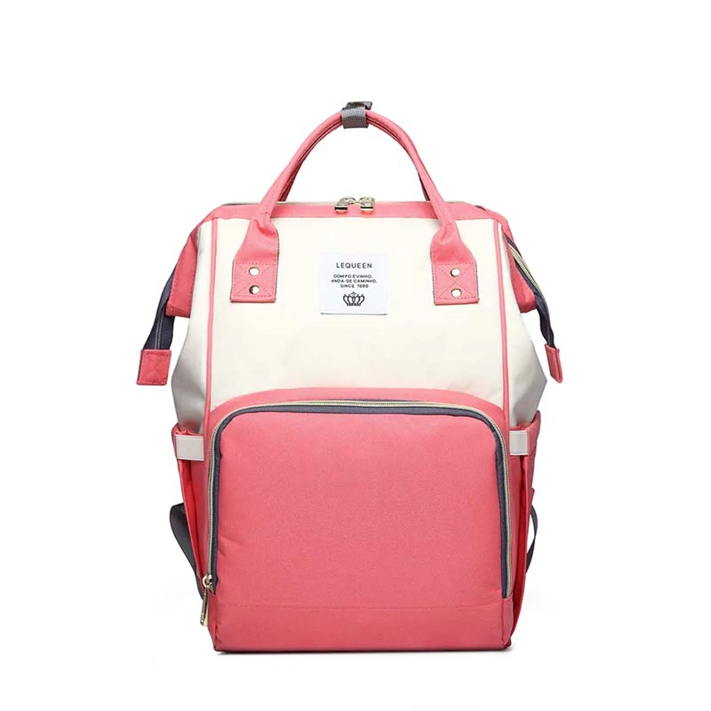 Сумка для подгузников для мам и мам, Большая вместительная сумка для подгузников, дорожный рюкзак для кормления, сумка для ухода за ребенком, женская сумка для коляски, сумка для кормления - Цвет: pink x white