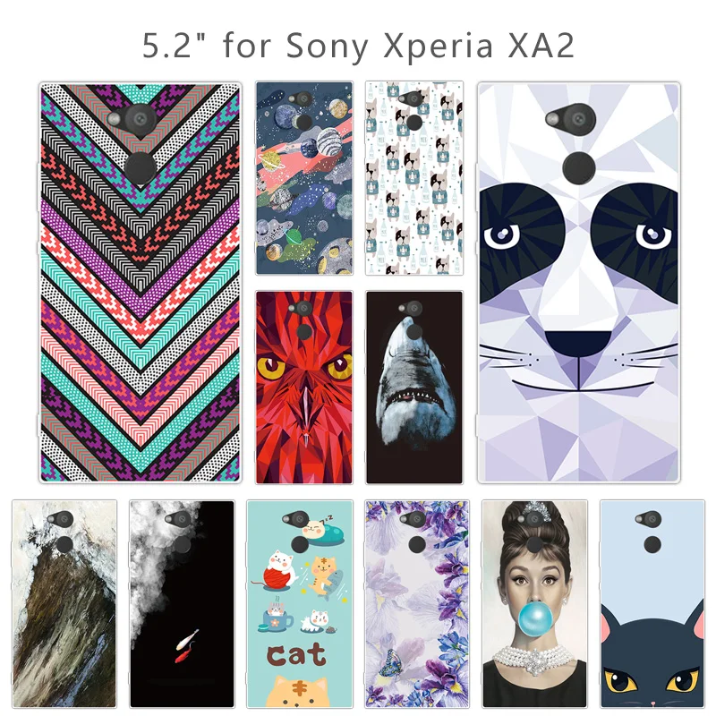 5 2 "для Sony Xperia XA2 Защитные чехлы для телефонов Мягкие силиконовые части Capa