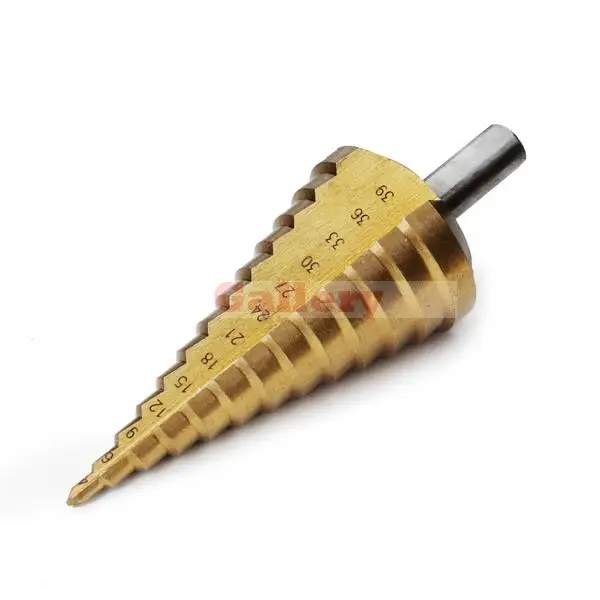 

4 39 Mm Hss Round Shank Titanium Coated Step Drill Pagoda Ladder Bit Drill Bit Set Drill Bit Drill Bit