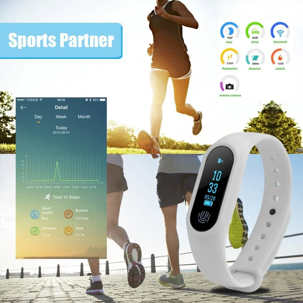 2018 Hottest 0.42 Inch OLED Screen APP Message Reminder Smart Watch Fitness Tracker Heart Rate Monitor Smart Wrist Watch