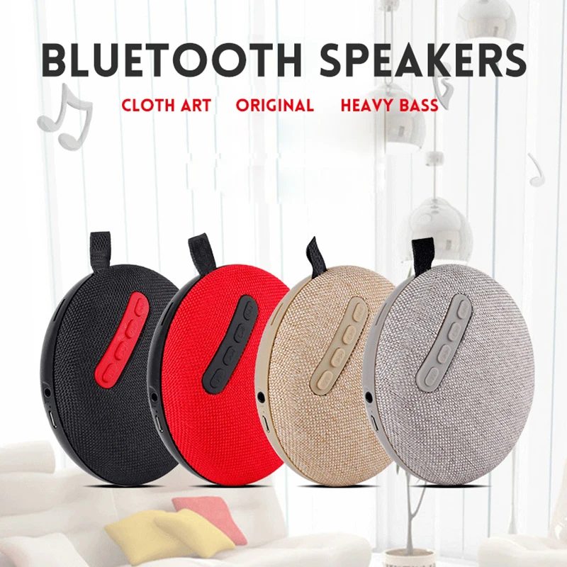 ARYAGO נייד Wireless Mini Bluetooth 4.2 רמקול סופר בס אמנות בד נייד חזק יותר רמקול עם מיקרופון כרטיס TF תמיכה