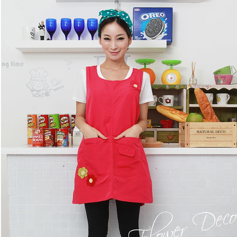 

Hot Sleeveless High Qaulity Kindergarten Clothes Kitchen Apron For Woman Cooking Coffee Tea Nail Shop Work Wear print logo