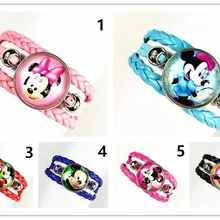 24 шт.(смешанные модели) мультфильм прекрасный Маус Минни Браслеты для детей девочек браслет ручной работы сеть ювелирных