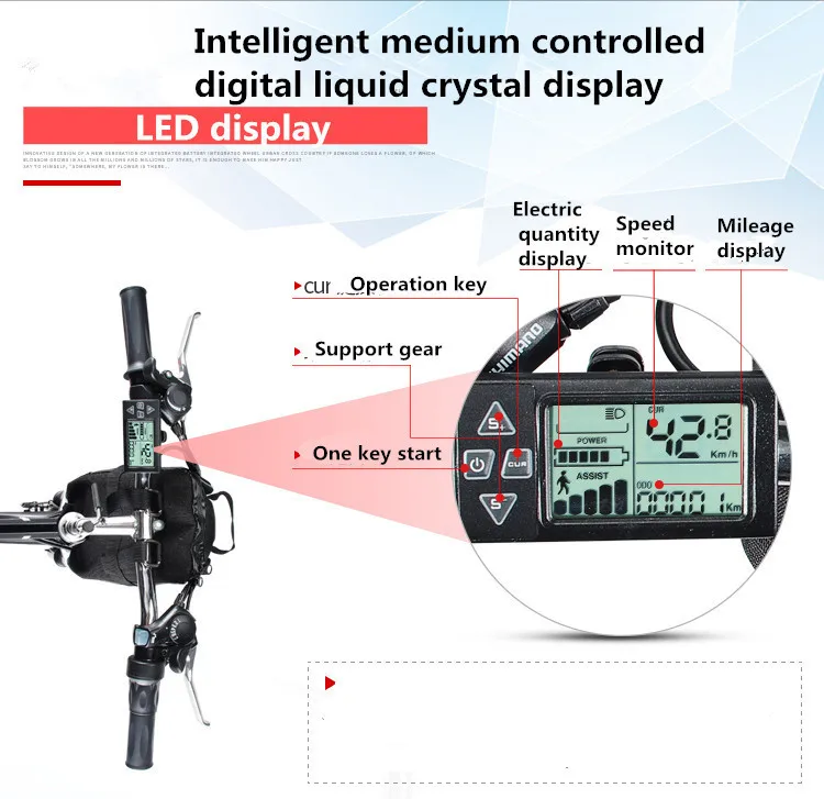 Cheap 26 Inch 48v350w Electric Bike Folding Mountain Bike Electric Car Lithium Battery Double Battery Electric Car 3