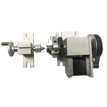 CNC 4th ось вращения K01 3Jaw 63 мм/2.5In токарный патрон Nema 17 шаговый двигатель делительная головка+ Задняя бабка для деревообработки CNC1520 маршрутизатор