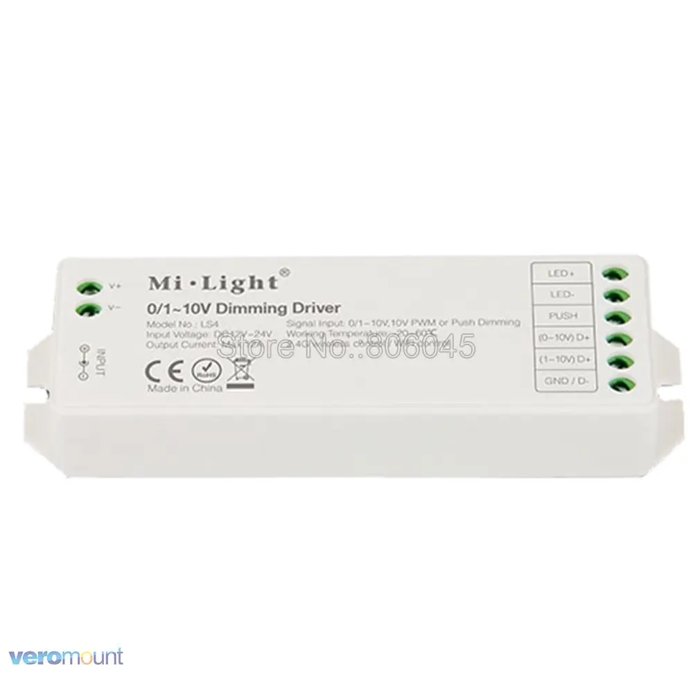 Mi. Светильник LS4 0/1 ~ 10 в один Цвет Светодиодные ленты Dim mi нг драйвер DC12V-24V ШИМ или