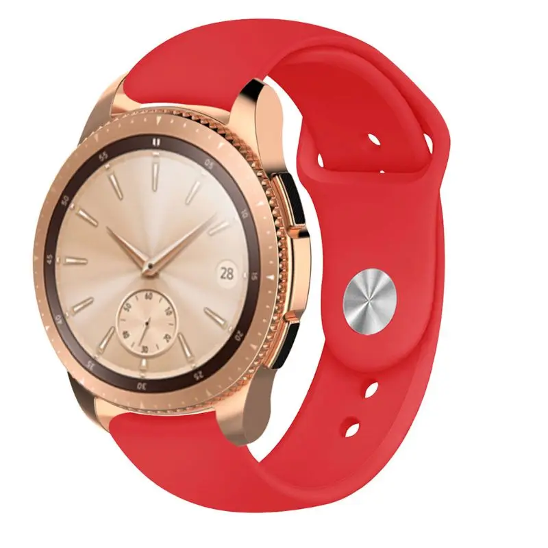 Силиконовый ремешок для часов Замена для samsung Active R500/samsung Galaxy Watch R810 42 мм/samsung gear Sport R600/samsung R720 - Цвет ремешка: Red