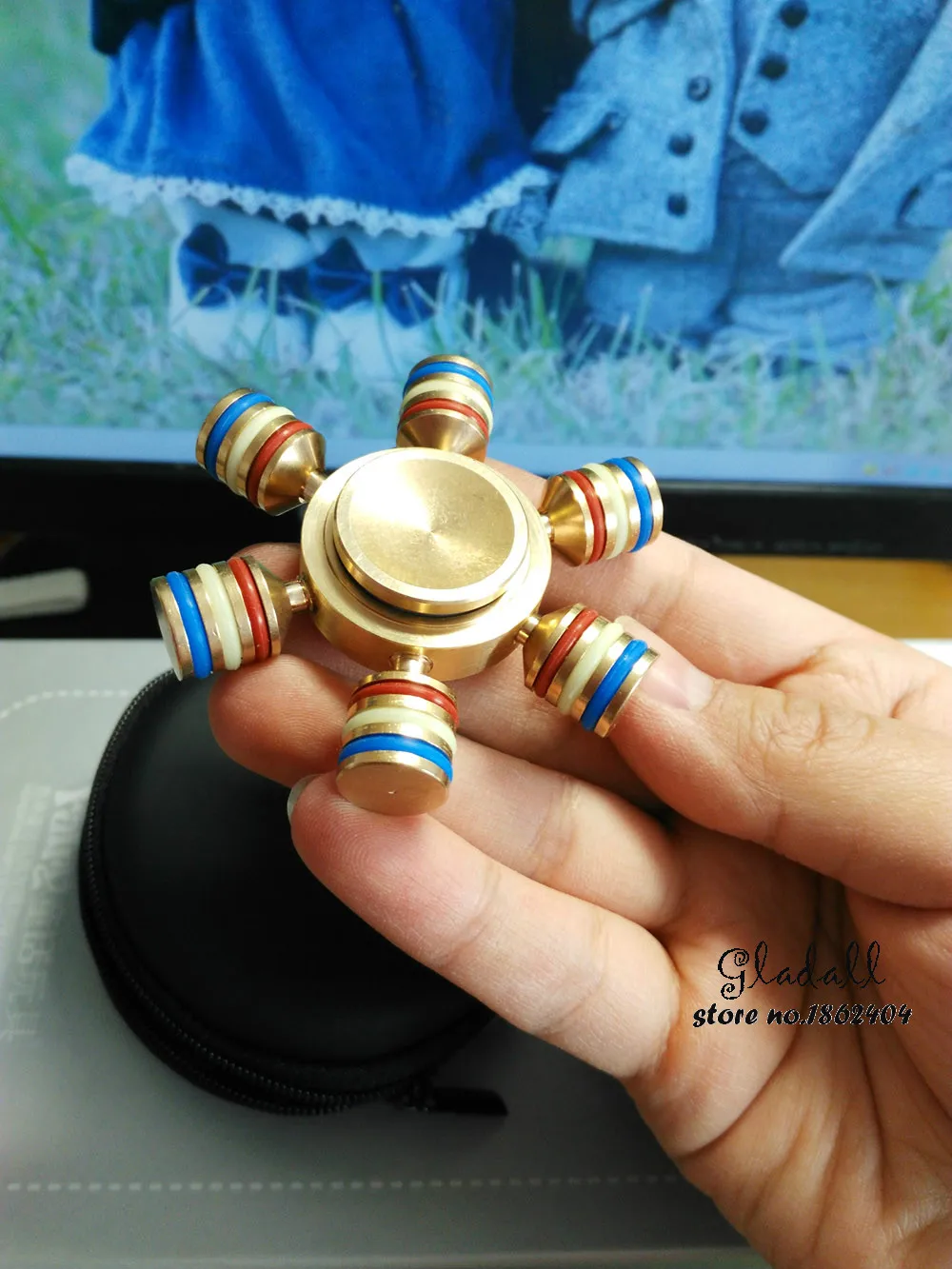 EDC волчок ручной Spinner чистой латуни Непоседа игрушки вращения долгое время анти-стресс Игрушечные лошадки DIY ночного световой Красочные