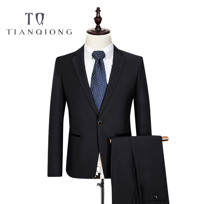 TIAN QIONG Business Men Suits Custom Made,Classic Black Wedding Suits ...