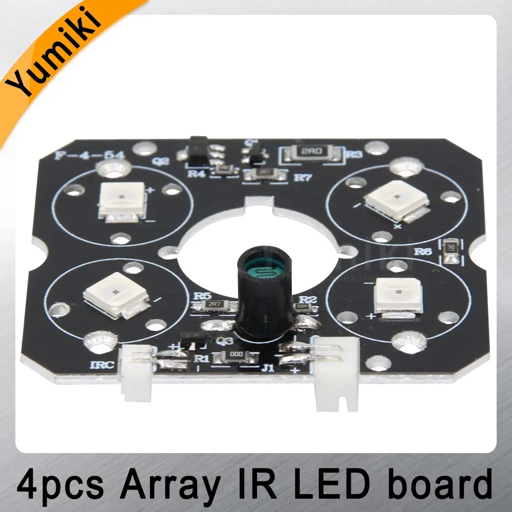 Yumiki 4pcs array IR led Spot Light Infrared 4x IR LED board for CCTV cameras night vision(52mm diameter