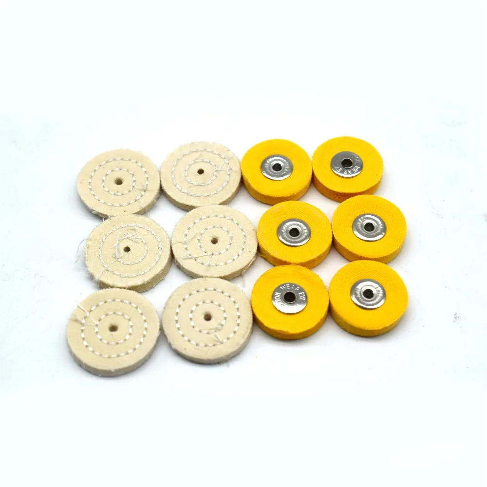 50pcs Cloth Polishing Buffing Wheels Fits Dremel Cotton Cloth Buffing
