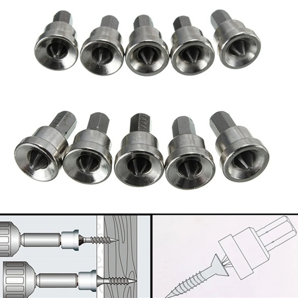 

Top Quality 10pcs Depth Stop Plasterboard Screws Locating Screwdriver Bits PH2 Hex Shank Drywall Dimpler Bits Drilling Bits Set