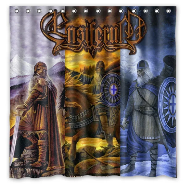 

Hot Ensiferum Design Shower Curtain Bathroom Waterproof Polyester Fabric 180*180cm+12 Hooks Custom Bath Curtain