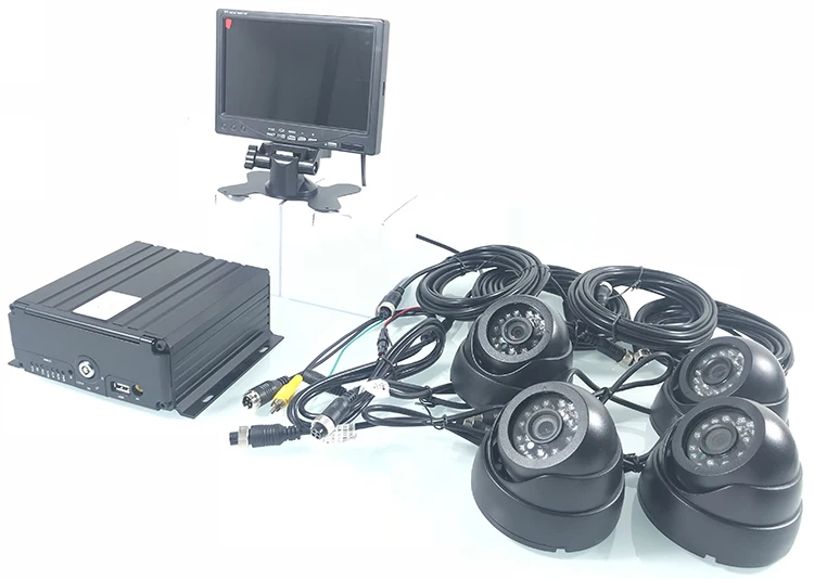 Sistema de Proteção Registro de Cartão Kit de Monitoramento de Ônibus Canal Ntsc Carro Agrícola Locomotiva 1 Máximo Apoio 256g sd hd 4 Pal - 12 Cheap Câmera multiângulo automotiva