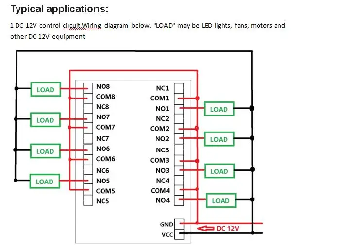 Dc 12V 8Ch Bluetooth реле Android Мобильный пульт дистанционного управления Переключатель 8-канальный видеорегистратор с помощью приложения на телефоне для мотор светодиодный светильник