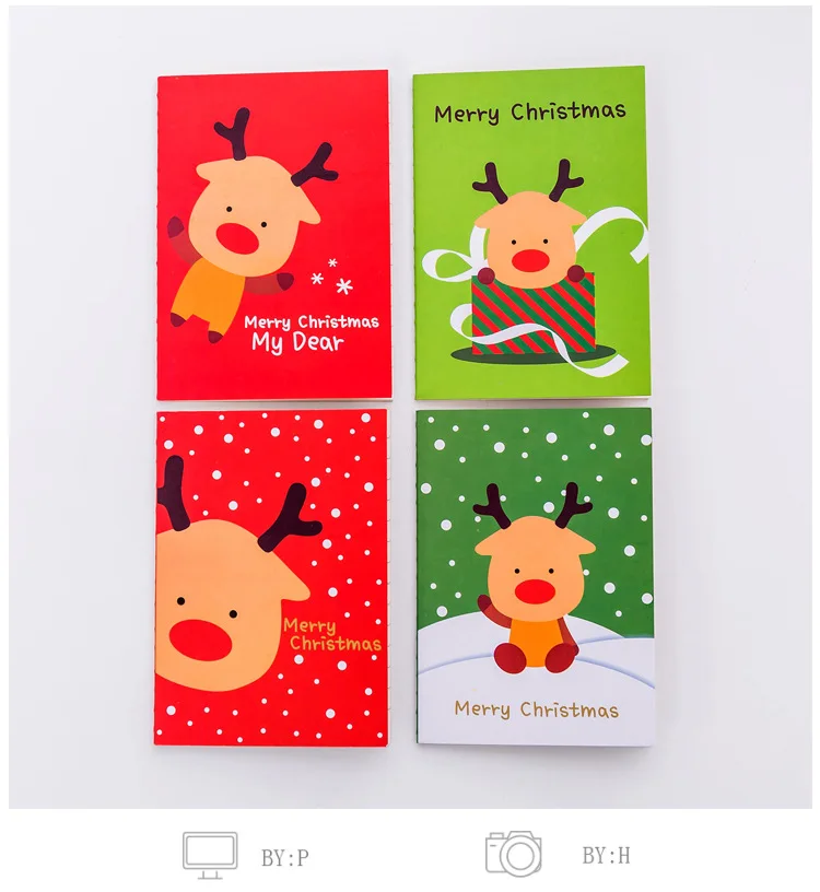 5 шт./лот) Корея канцелярские Рождеством карманные блокнот милый мультфильм мини Тетрадь
