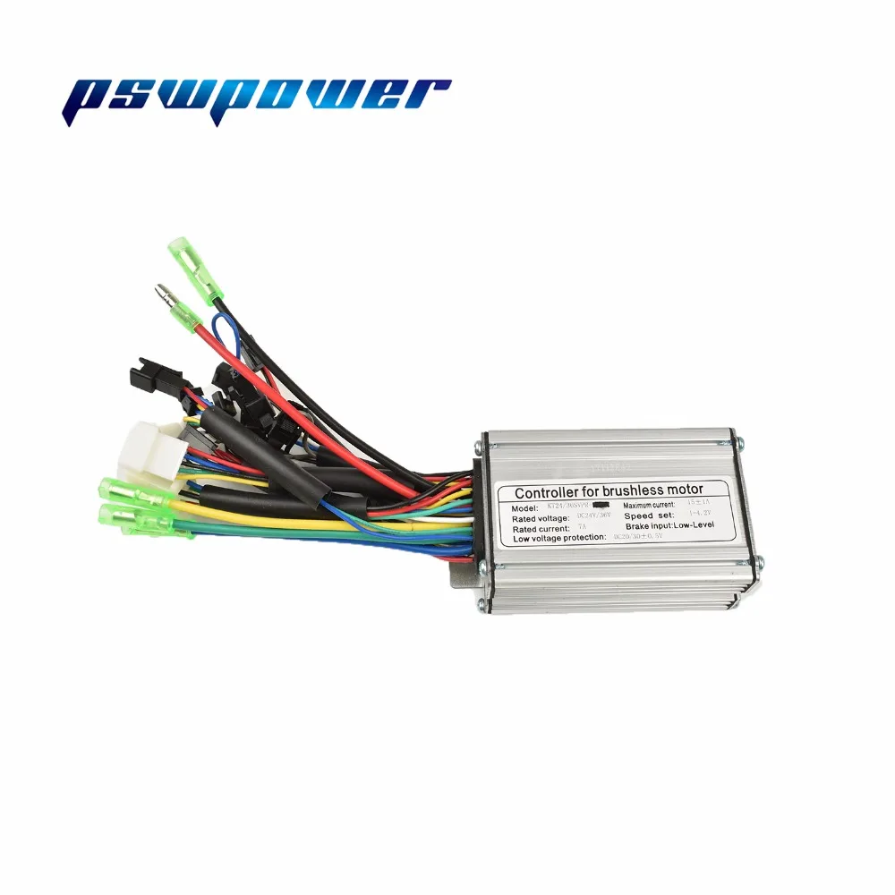 Best 24V/36V 250W 15A  Brushless DC Sine Wave Controller +LCD or LED+Throttle+Brake Lever+PAS + Speed Sensor+light speaker+switch 3
