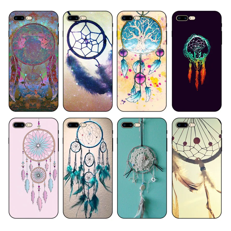 

Magical Dream Catcher Black Soft Phone Case Cover For iPhone 7 7plus 8 8plus X XS XR max 5s 6 6S 6plus phone case Silicone Cover