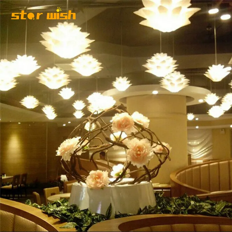 

star wish modern lotus pendant lighting lamp DIY lamp shade room restaurant shop decor